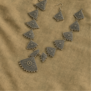 Traditional German Silver Ganpati Necklace