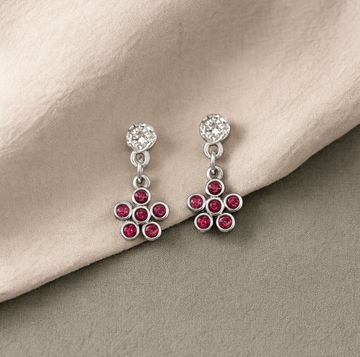 Blush Cluster Drops Earrings
