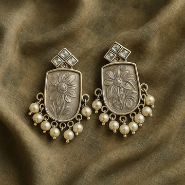 Amethyst Pearl Earring