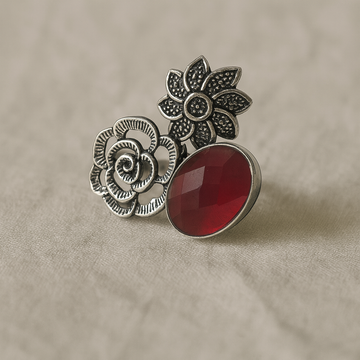 Crimson Petal Ring