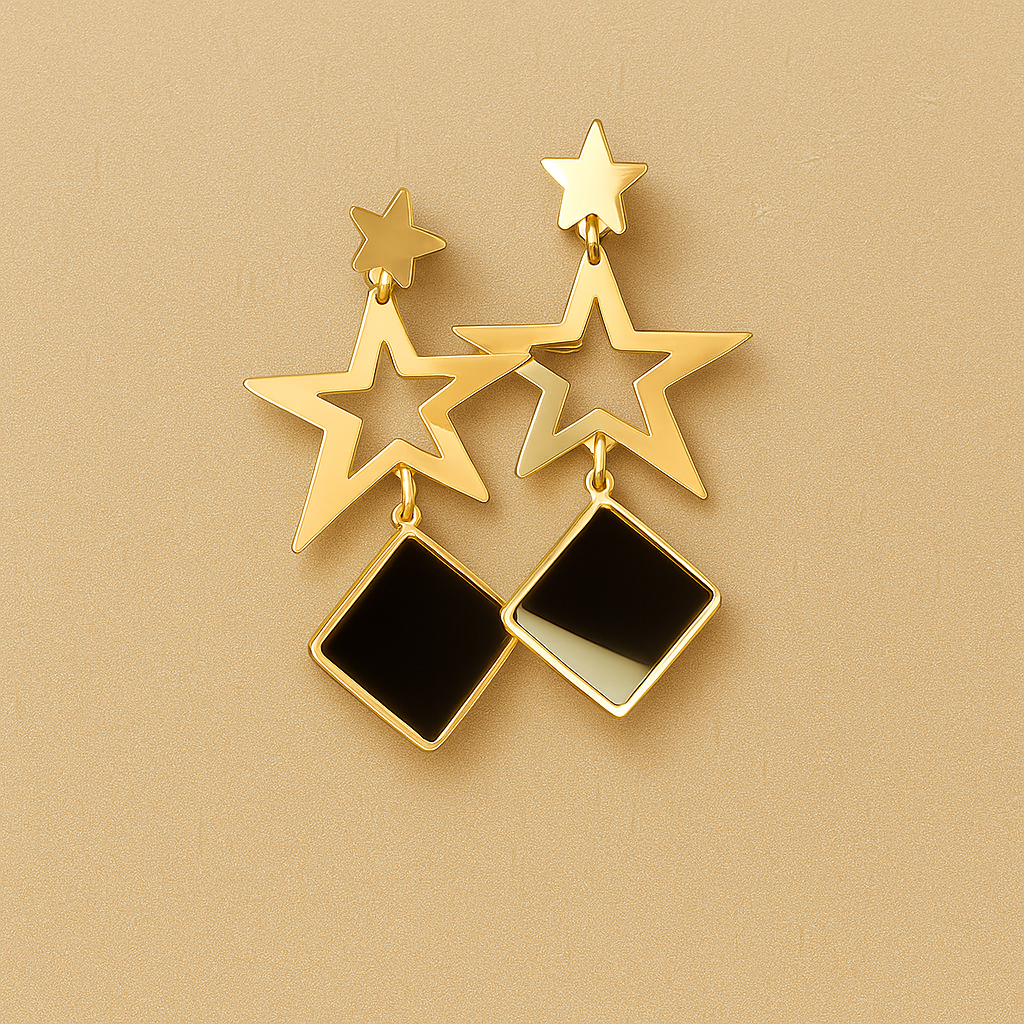 Golden Star Nightingale Earring