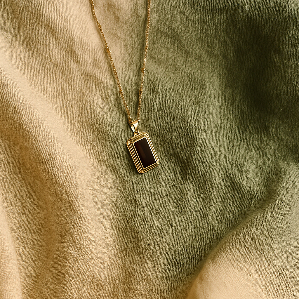 Blackstone Shield Necklace