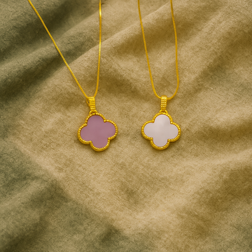 Pink Clover Necklace