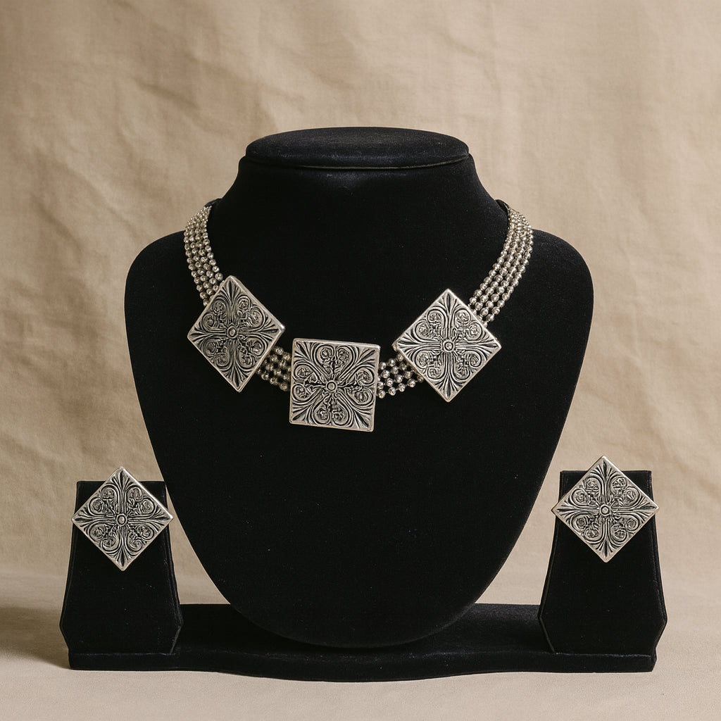 Rajasi Mandala Necklace Set
