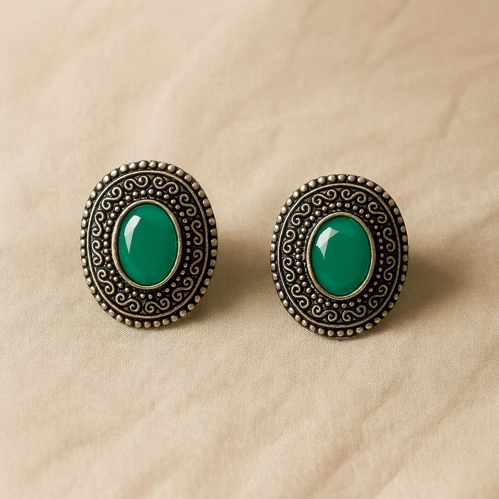 Emerald Enigma Earrings