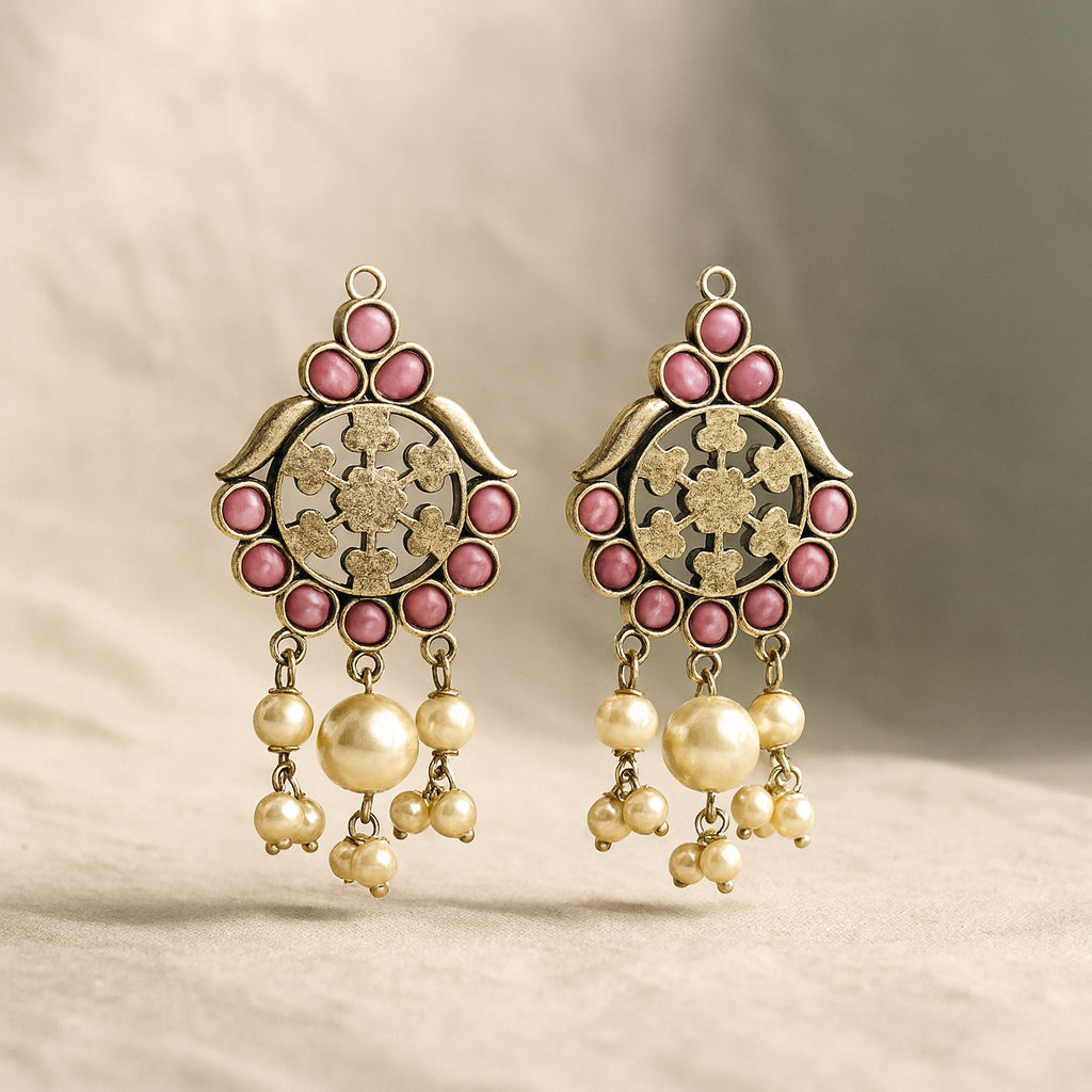 Gulab Veil Earrings
