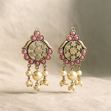 Gulab Veil Earrings