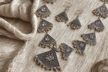 Traditional German Silver Ganpati Necklace